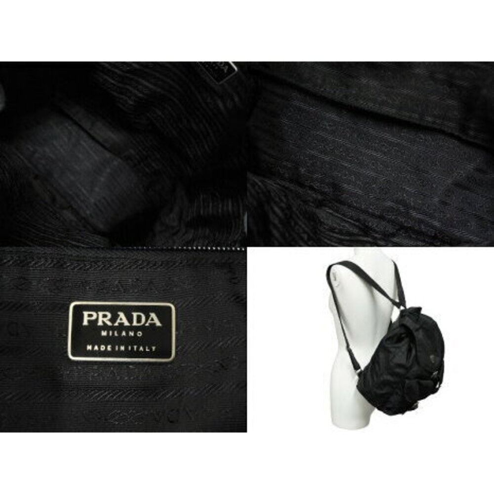 Prada Backpack Daypack Double Pockets Triangle Lo… - image 8